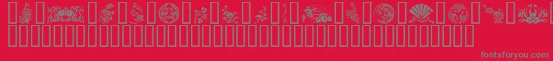 GeJapaneseArt Font – Gray Fonts on Red Background