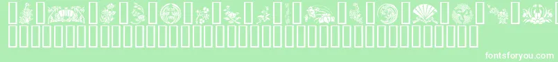 Fonte GeJapaneseArt – fontes brancas em um fundo verde