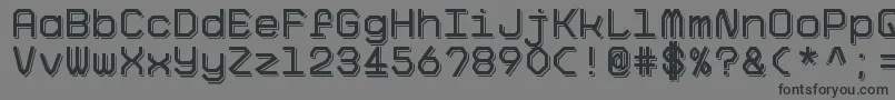フォントBigPixelShadowDemo – 黒い文字の灰色の背景