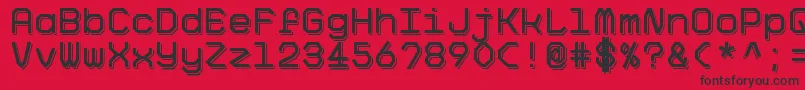 BigPixelShadowDemo Font – Black Fonts on Red Background