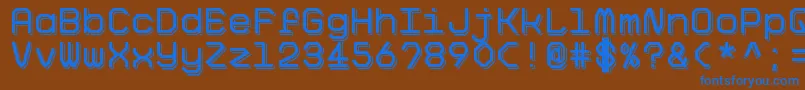 BigPixelShadowDemo Font – Blue Fonts on Brown Background