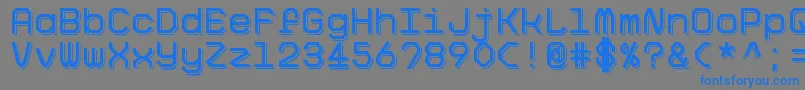 BigPixelShadowDemo Font – Blue Fonts on Gray Background
