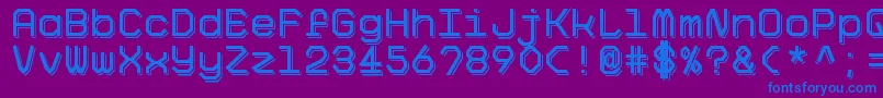 BigPixelShadowDemo Font – Blue Fonts on Purple Background