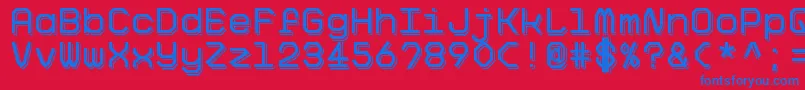 BigPixelShadowDemo Font – Blue Fonts on Red Background