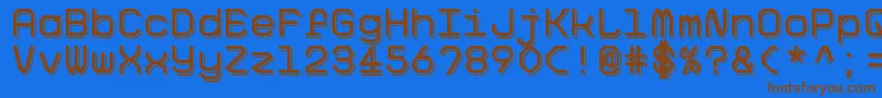 BigPixelShadowDemo Font – Brown Fonts on Blue Background