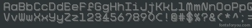 Шрифт BigPixelShadowDemo – серые шрифты на чёрном фоне