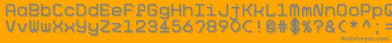 BigPixelShadowDemo Font – Gray Fonts on Orange Background