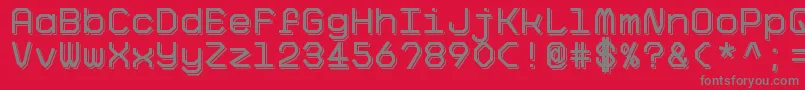 BigPixelShadowDemo Font – Gray Fonts on Red Background