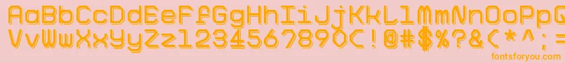 BigPixelShadowDemo Font – Orange Fonts on Pink Background