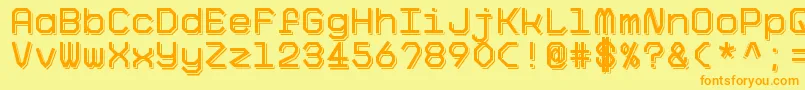 BigPixelShadowDemo Font – Orange Fonts on Yellow Background