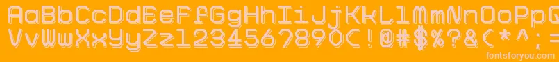 BigPixelShadowDemo Font – Pink Fonts on Orange Background