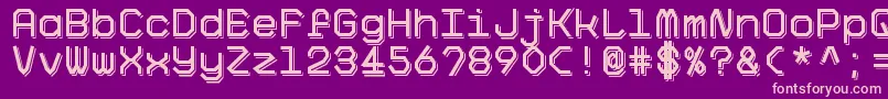 BigPixelShadowDemo Font – Pink Fonts on Purple Background