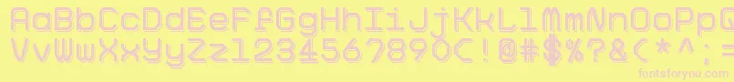 BigPixelShadowDemo Font – Pink Fonts on Yellow Background