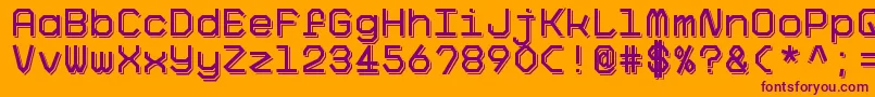 BigPixelShadowDemo Font – Purple Fonts on Orange Background