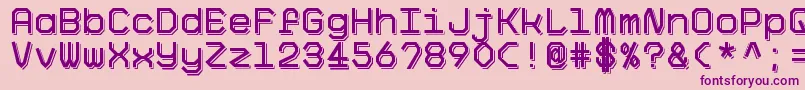 BigPixelShadowDemo Font – Purple Fonts on Pink Background