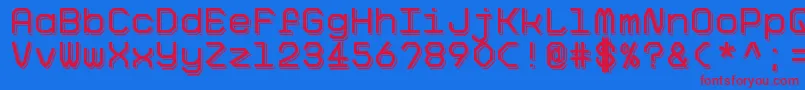 BigPixelShadowDemo Font – Red Fonts on Blue Background