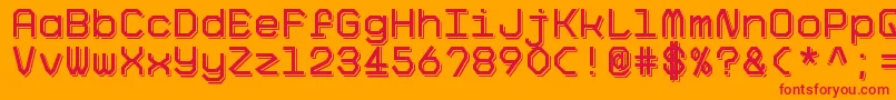 BigPixelShadowDemo Font – Red Fonts on Orange Background