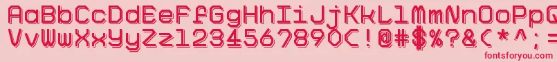 BigPixelShadowDemo Font – Red Fonts on Pink Background