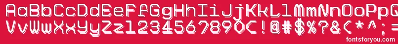 BigPixelShadowDemo Font – White Fonts on Red Background