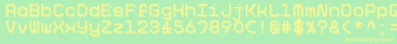 BigPixelShadowDemo Font – Yellow Fonts on Green Background