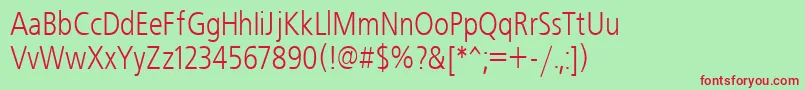 Freeset80h Font – Red Fonts on Green Background