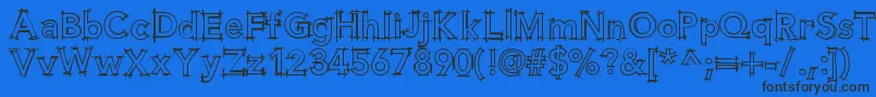 Helloblueprint Font – Black Fonts on Blue Background