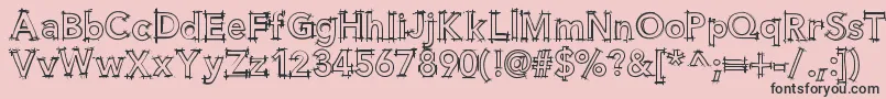 Helloblueprint Font – Black Fonts on Pink Background