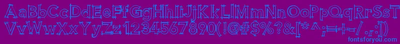 Helloblueprint Font – Blue Fonts on Purple Background