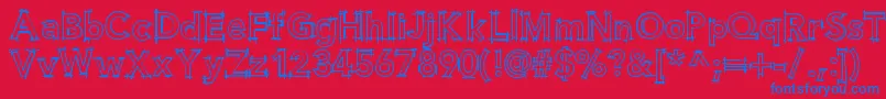 Helloblueprint Font – Blue Fonts on Red Background