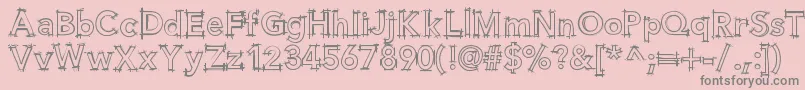 Helloblueprint Font – Gray Fonts on Pink Background