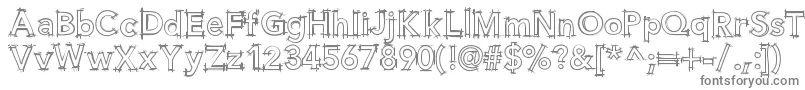 Шрифт Helloblueprint – серые шрифты на белом фоне