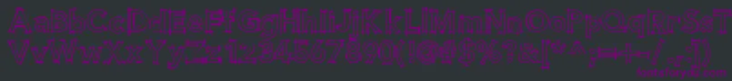 Czcionka Helloblueprint – fioletowe czcionki na czarnym tle