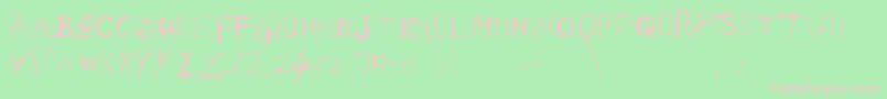 NailScratch Font – Pink Fonts on Green Background