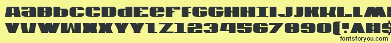 U.S.A.Condensed Font – Black Fonts on Yellow Background