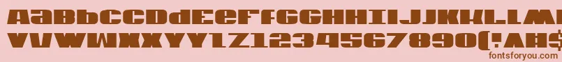 U.S.A.Condensed Font – Brown Fonts on Pink Background