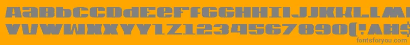 U.S.A.Condensed Font – Gray Fonts on Orange Background