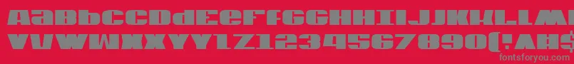 U.S.A.Condensed Font – Gray Fonts on Red Background