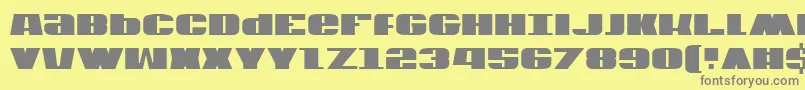 U.S.A.Condensed Font – Gray Fonts on Yellow Background
