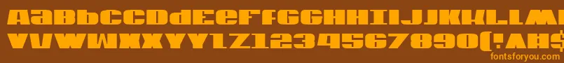 U.S.A.Condensed Font – Orange Fonts on Brown Background