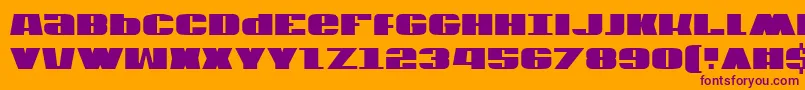 U.S.A.Condensed Font – Purple Fonts on Orange Background