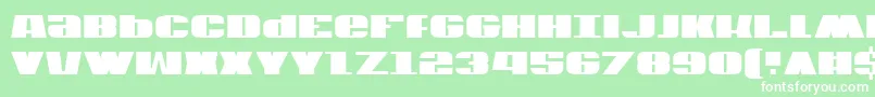 U.S.A.Condensed Font – White Fonts on Green Background