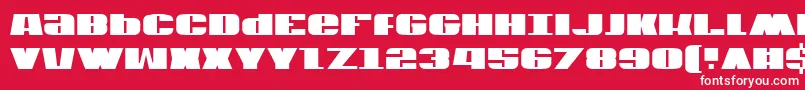 U.S.A.Condensed-fontti – valkoiset fontit punaisella taustalla