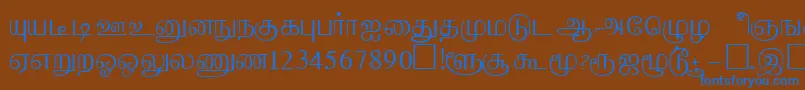 Шрифт AabohiRegular – синие шрифты на коричневом фоне