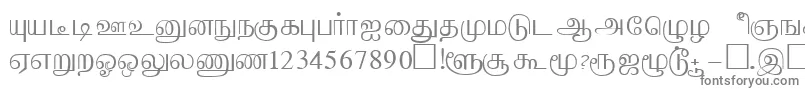 フォントAabohiRegular – 白い背景に灰色の文字