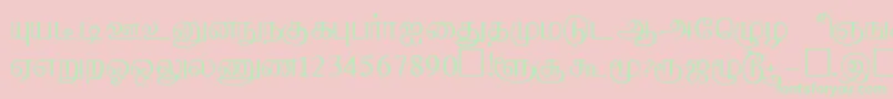 AabohiRegular Font – Green Fonts on Pink Background