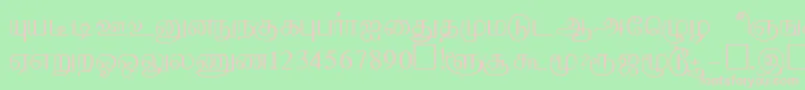 AabohiRegular Font – Pink Fonts on Green Background