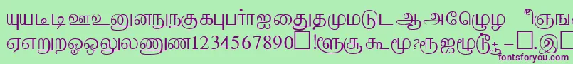 Шрифт AabohiRegular – фиолетовые шрифты на зелёном фоне