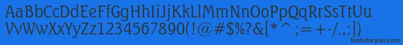 SeagullLightBt Font – Black Fonts on Blue Background