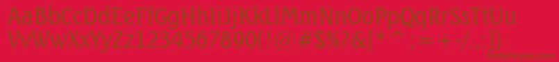 SeagullLightBt Font – Brown Fonts on Red Background