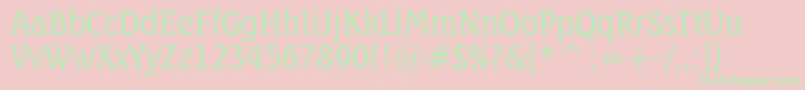 SeagullLightBt Font – Green Fonts on Pink Background